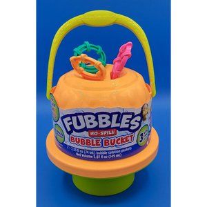 Fubbles No Spill BIG Bubble Bucket Green With 3 Wands MADE IN USA NEW Toys